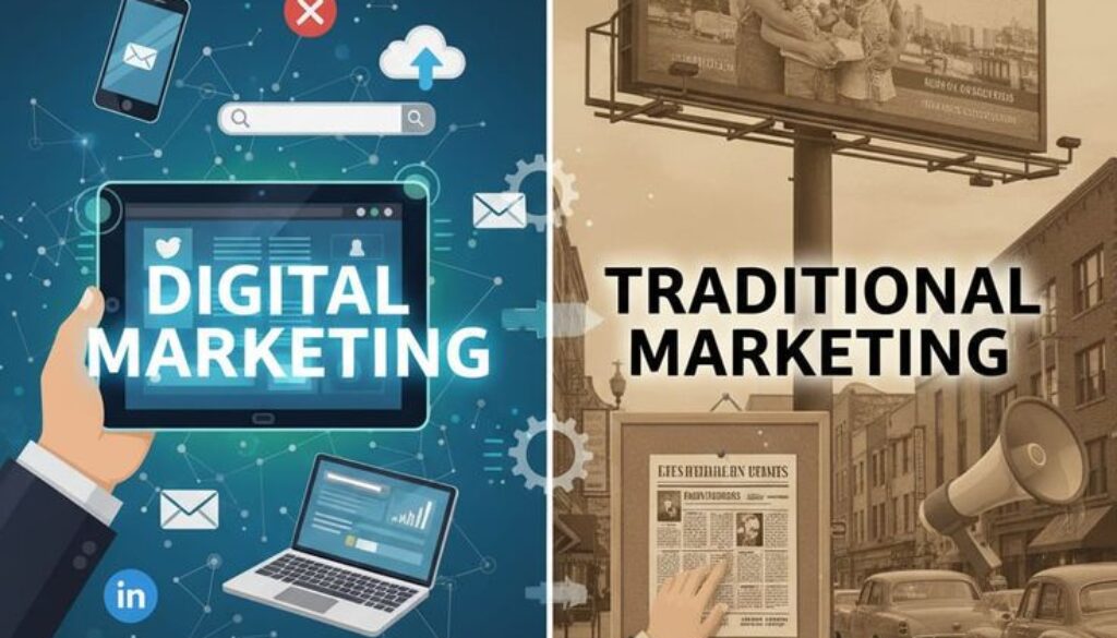 Digital marketing and traditional marketing