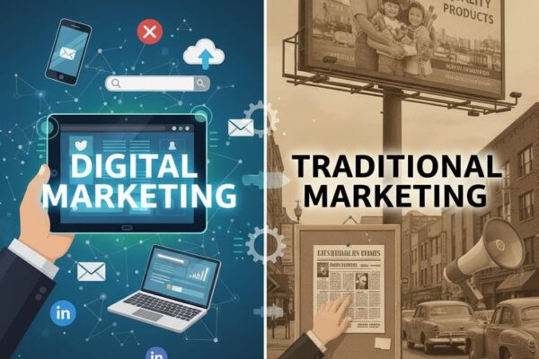 Digital marketing and traditional marketing